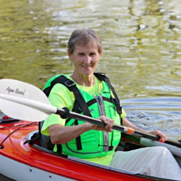 Gina Whitehead in kayak fluid fun canoe and kayak