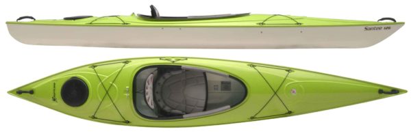 green color santee 126 kayak fluid fun kayak and canoe