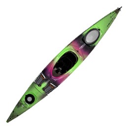 green and pink tsunami 140 wilderness systems kayak fluid fun canoe and kayak